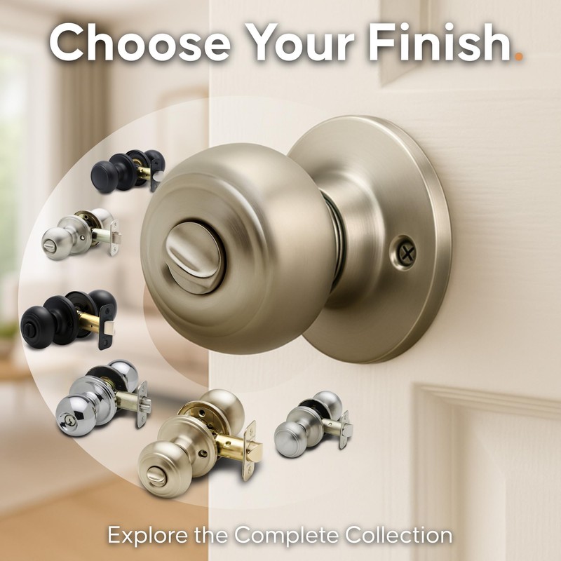 Copper Creek Colonial Privacy Interior Door Knob – ANSI Grade-3