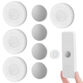 BEPSYOM Pack of 4 Magnetic Wall Mount Remote Control, Magnetic Holder, Magnetic Remote Control Holder, Storage Container for Home, Office (White)