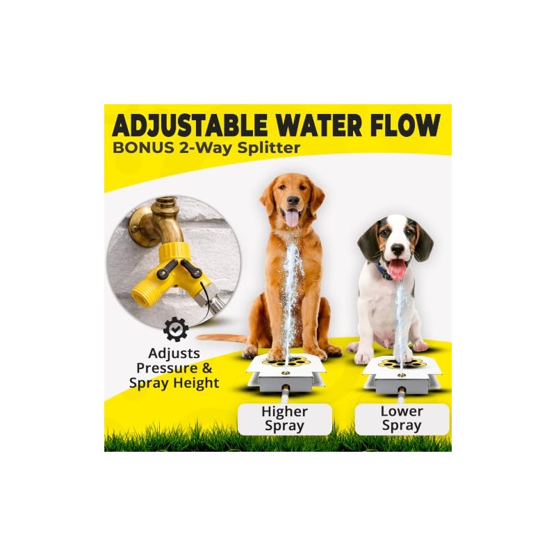 TrioGato Outdoor Dog Pet Water Sprinkler Easy Activated Dog Water