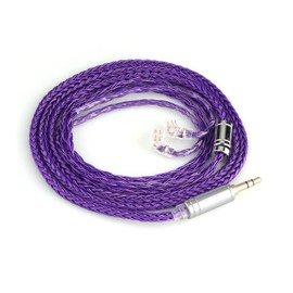 Linsoul Tripowin Zonie 16 Core Silver Plated Cable SPC Earphone Cable for KZ ZS10 PRO ZSN PRO X ZST X CCA CRA (Recessed 2pin, 3.5mm, Violet)