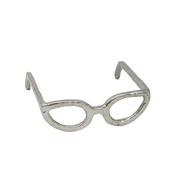 Sagebrook Home 13532-02 Silver Glasses Sculpture, 7.5''L x 7.5''W x