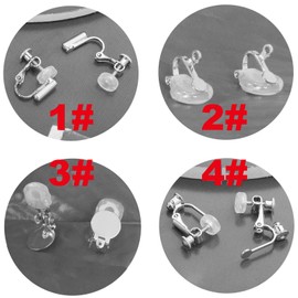 Earring Converters Pierced to Clip, 16 Pieces Earring Clip Backs Clip-on Earring Converter Components Findings with Post for None Pierced Ears