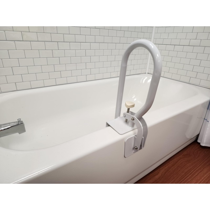 Carex White Bathtub Rail - Grab Bars for Bathroom, Bathtubs
