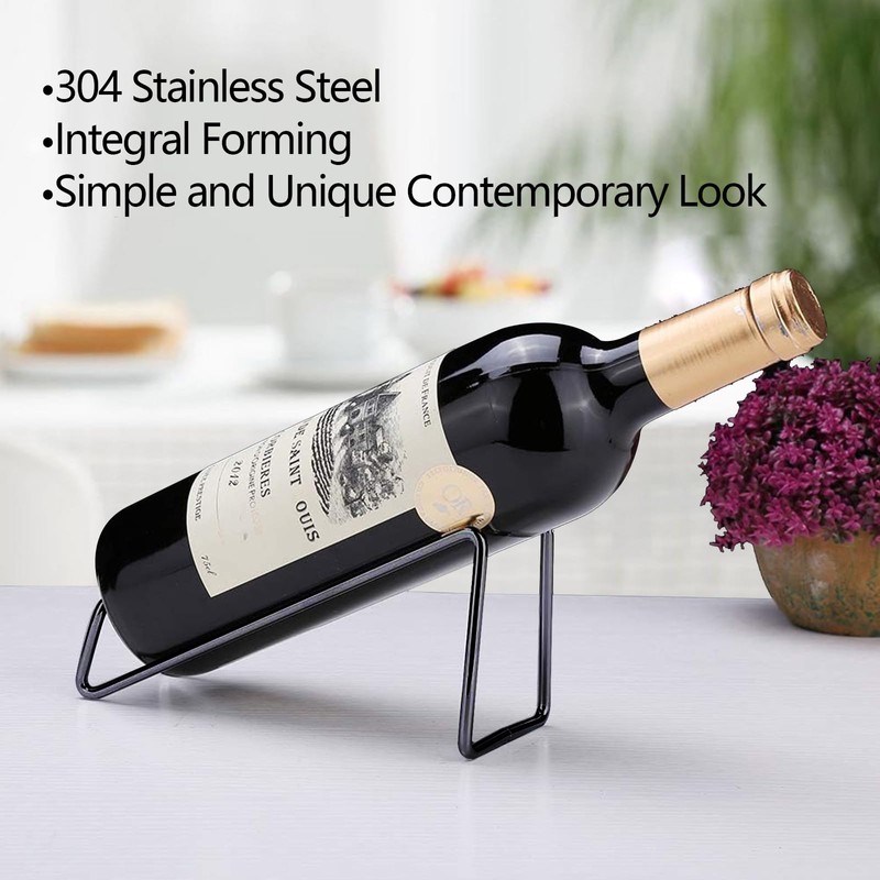 SuproBarware Stainless Steel Single Bottle Wine Rack - Set of
