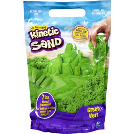 Kinetic Sand The Original Moldable Sensory Play Sand, Green, 2 Pounds