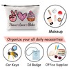 Funny Bakers Themed Gifts Peace Love Baking Cosmetic Bag Zipper