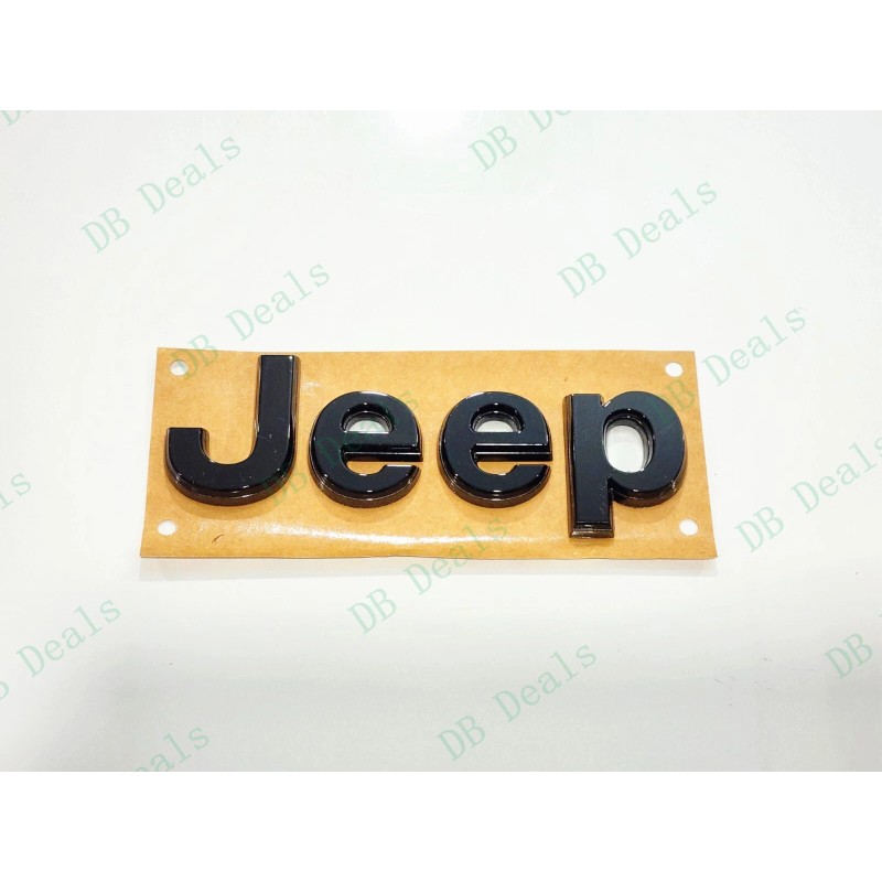 Grand Cherokee 2PCS Gloss Black Gray Front Rear Jeep Emblems