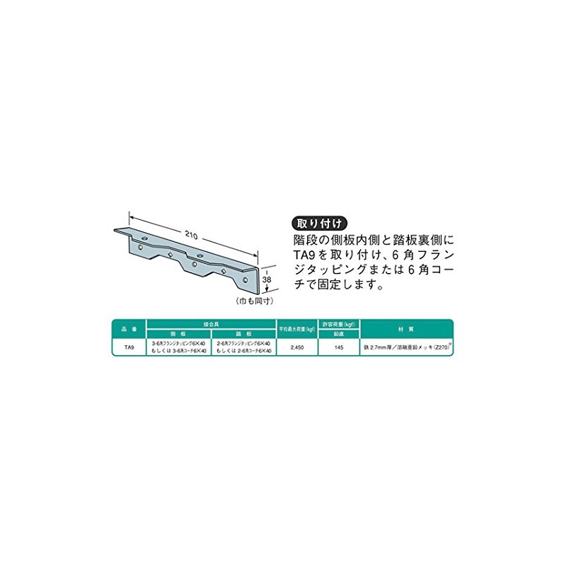 Simpson (Simpson) Connector sutexa-ke-suanguru TA9 21 × 3.8 × 3.8 cm 1 Pcs