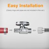 SUNGATOR 6-Piece Straight Stop Valves, 3/8" Compression X 1/2" PEX,