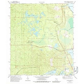 Florida Maps - 1972 Juniper Springs, FL - USGS Historical Topographic Wall Art : 20in x 24in, Large Wall Art Map