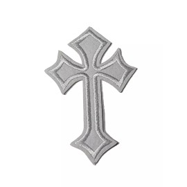 Unbranded Cross - Embroidered Iron On Patch 4" x 2.75" PB11