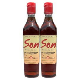Son Fish Sauce │ Premium Vietnamese Artisanal Fish Sauce Since 1951 | One Year Aged Anchovy Sauce │8.45 oz Bottle│100% Pure │GLUTEN FREE, NO SHELLFISH, NO MSG ADDED (17 oz, 2)