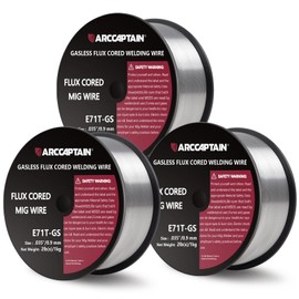ARCCAPTAIN Flux Core Welding Wire .035, Flux Core Welding Wire 2lbs 3 Pack E71T-GS Gasless Low Splatter Mig Welding Wire Mild Carbon Steel Compatible With Lincoln Miller Forney Harbor Welder