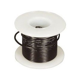 NTE Electronics WHS24-00-100 Hook Up Wire, Solid, Type 24 Gauge, 100' Length, 300V, Black