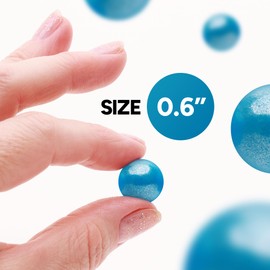 Shimmer Gumballs for Gumball Machine Blueberry Candy - Pearl Blue Gumballs 190 pcs 15 oz Chewing Gum - Nostalgic Valentines Candy for Party Favors Gender Reveal Ideas & Sweet Treats, 16mm (0.62 inch)