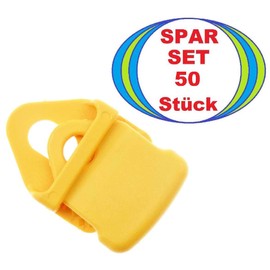 50 x Holdon® Mini Clip Yellow – Clamp Mounting Eyelet for Banner, Tent, Tarpaulin, Molton – BO-Camp/Isabella