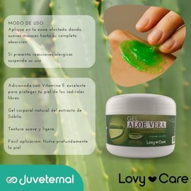 Lovy Care | Aloe Vera + Vitamina E y Sábila, Gel After Sun Lovy Care - Reparador de Piel Hidratante.