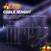 USOKYO Icicle Christmas Lights Outdoor, 480 LED 39FT String Lights