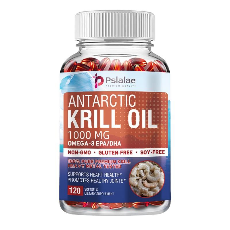 Pslalae Antarctic Krill Oil 1000 mg with Omega-3s EPA, DHA,