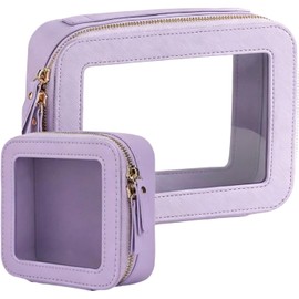 Bolsa de almacenamiento de maquillaje con estampado de, AA Fijación consistente con panel visible para fácil organización, conveniente para viajes de negocios y uso