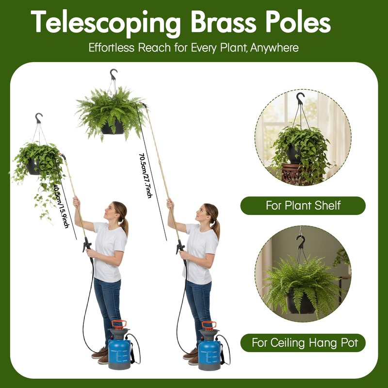 High Reach Plant Waterer Pump Pressure Sprayer for Indoor Hanging
