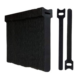 CJESLNA Cable Ties Reusable Adjustable Cable Management Straps for Electrical Cable & Organizer Cord Wire Management (BK 80Pcs)