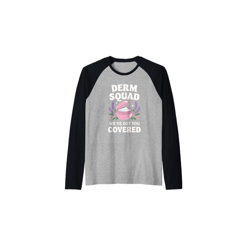 Derm Squad Dermatologist Team Dermatology Raglan Baseball Tee