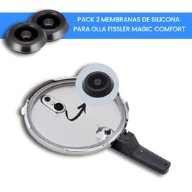 Anakel Home Valve Diaphragm Compatible with Fissler Blue Point, Fissler Vitaquick and Comfort Pots, Manufactured up to 2010, Pack of 2, Adaptable, Black