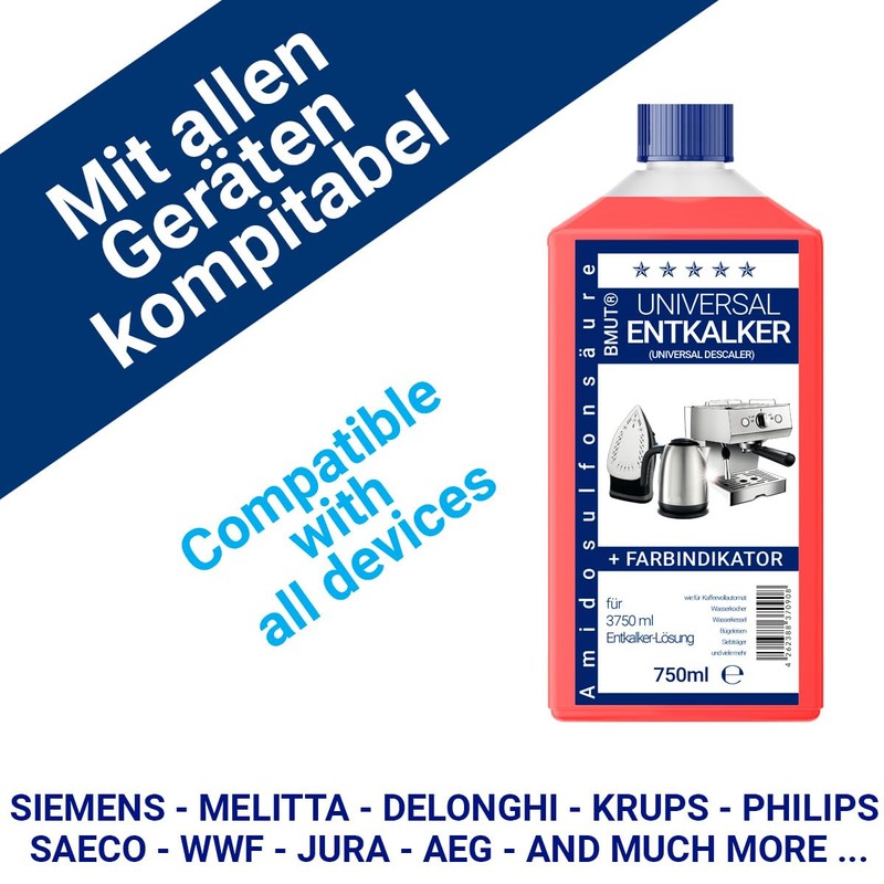 6 x 750 ml Descaler Universal Descaler Concentrate, as for