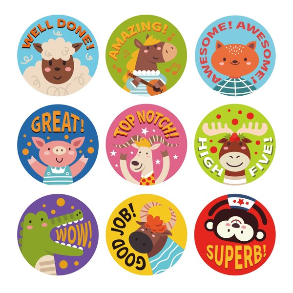 MINIWHALE Sticker for Kids,1008PCS Motivational Stickers 16Sheets, 1 Inch x