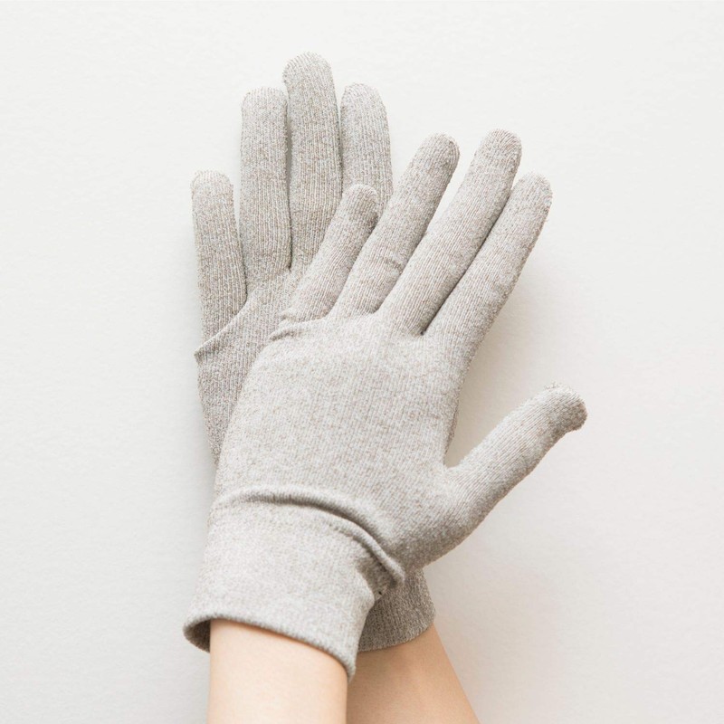 hamon AG Mitsufuji Silver Antibacterial Odor Resistant Thin Gloves (Gray),