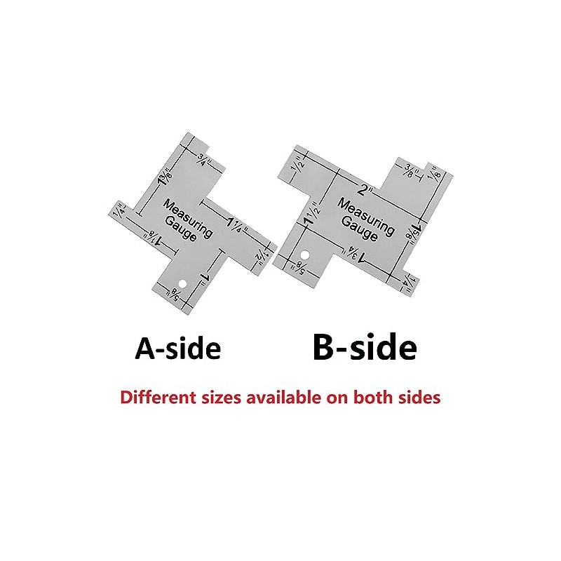 Zuoyou 2 Pieces 2 Inch Mini Sewing Measuring Gauge Aluminium