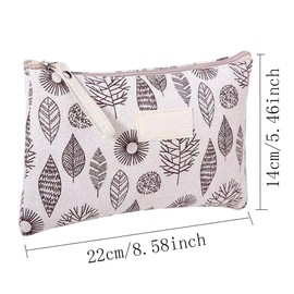 Small Make Up Bag,3 Pcs Printed Makeup Bag Portable Makeup Toiletry Pouch with Zipper Multifunctional Travel Toiletry Bag for Women Girls,Multifunctional Travel Toiletry Bag for Gift Travel Daily Use