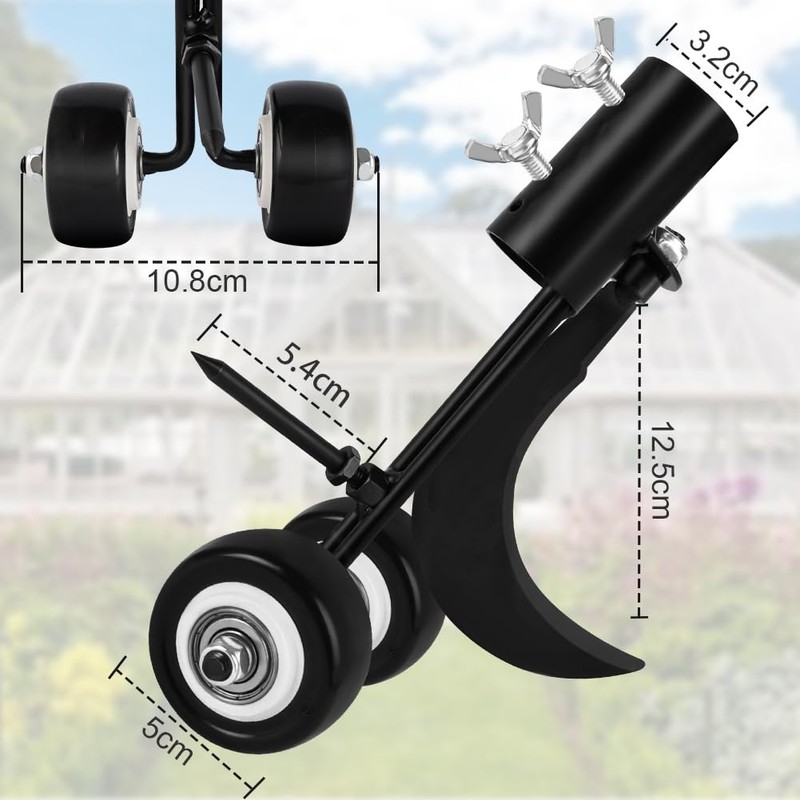 OFFCUP Crevice Weeding Tools with Wheels, 2 in 1 Sidewalk