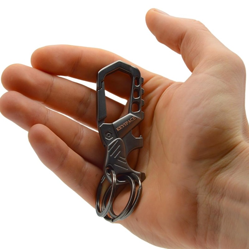 KEYSPACE Keyring Carabiner with Bottle Opener – Key Release with