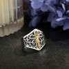 AEONSLOVE Cross Ring Men Women Adjustable Crucifix Ring Silver 925