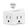 BEONDON Angled Outlet Extender, 3 Way Outlet Splitter, Plug Expander