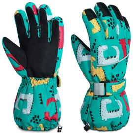 ThxToms Kids Warm Gloves Winter Waterproof Snow Gloves for Ourdoor Sports, Toddler Bulky Ski Gloves for Boys Girls