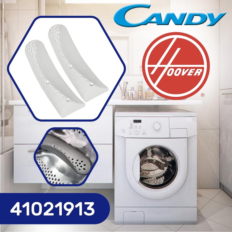 Pack of 2 drum fins for washing machine with the