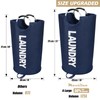 Maxsilan 125L X-Large Laundry Basket, Freestanding Tall Clothes Hamper, Collapsible