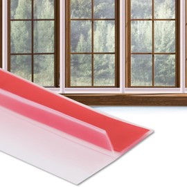 DINGLIAN 2025 New Upgrade T-Shaped Clear Silicone Seal Strip for Doors Windows and Shower Glass Gaps, Shower Glass Door Seal Strip, Door Draft Stopper, Weather Stripping Window Seal, 1.37IN x 10FT