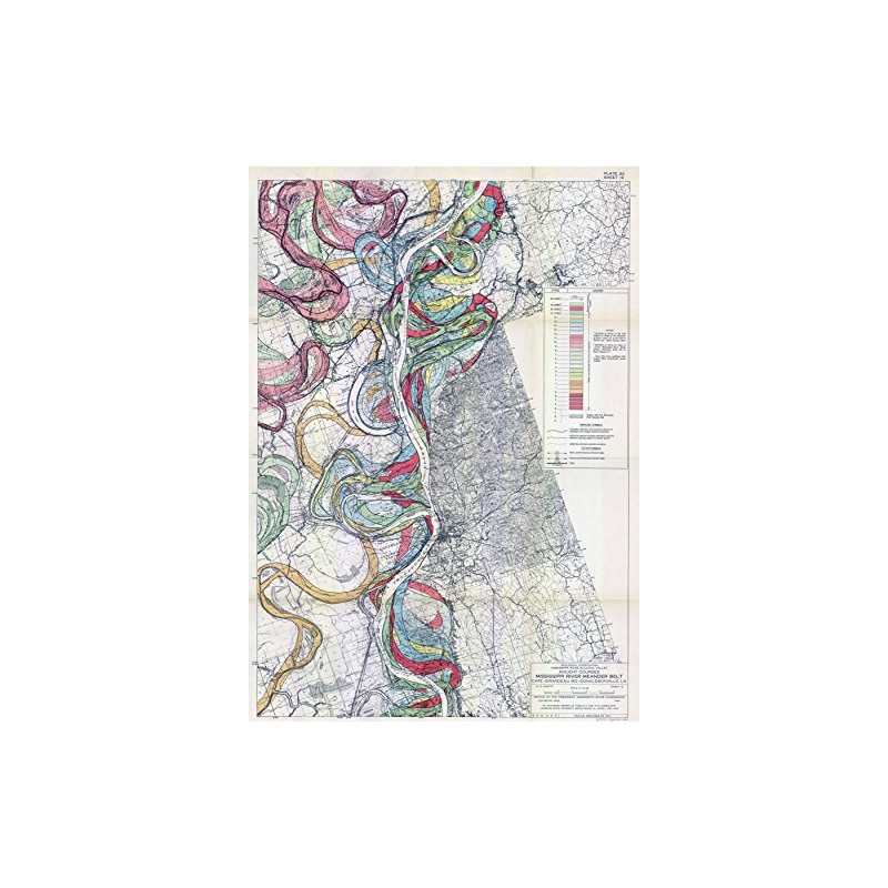 1944 Fisk Mississippi Meander Map Ancient River Bed Sheet 12