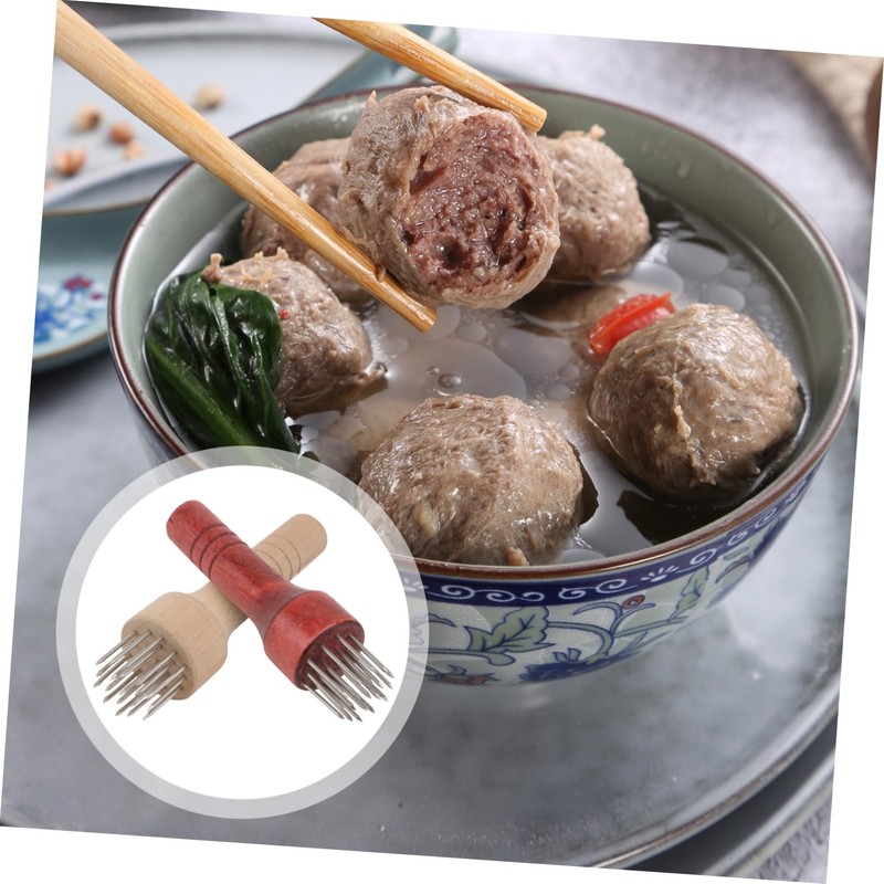LABRIMP Meat Tenderizing Needle Set 2pcs Dishwasher Safe for Steak