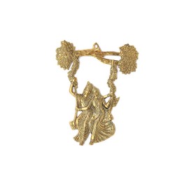 Aditri Creation メタル壁掛けラダ・クリシュナ壁装飾ツリージューラ・ジューラ・スイングインド装飾像アイドル壁装飾ホームオフィス寺院ギフトとインテリア用。 ホワイト