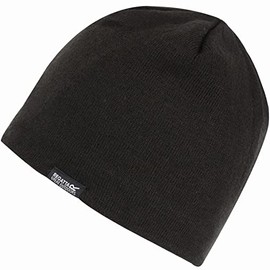 Regatta Brevis II Acrylic Knit Fleece Lining Waterproof Internal Membrane Beanie Headwear - Black, Small/Medium