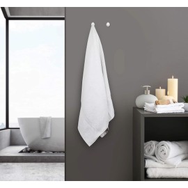 SIMPLI-MAGIC Cotton Set, Towels, 24x46, White, 6 Count