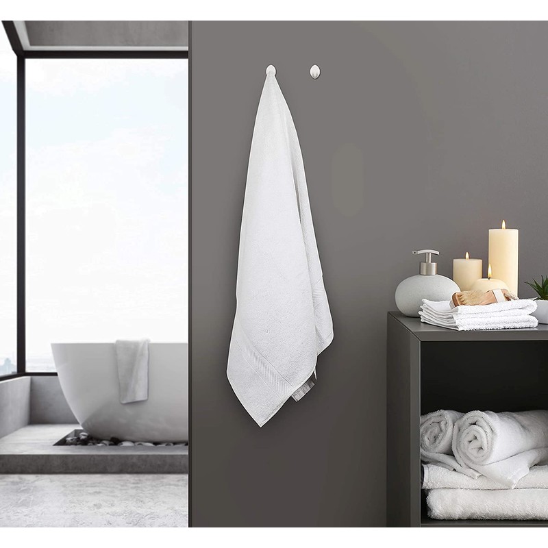 SIMPLI-MAGIC Cotton Set, Towels, 24x46, White, 6 Count