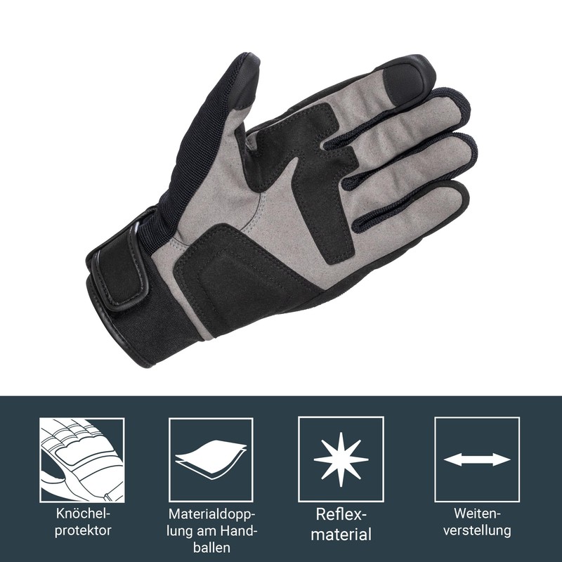 FAST WAY H 2301 Men's Motorcycle Gloves, CE Certified, Leather