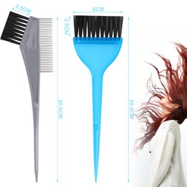 Acooruiteng Hair Dye Brush Professional Hair Color Brush Soft Dye Brush Reusable Hair Coloring Brush Durable Hair Color Brushes for Students Women Salon Use Home DIY Dyeing(2 Pcs)