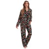 Just Love Long Sleeve Flannel Pajama Sets for Women, Black